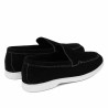 Men loafers, moccasins 980 black velour