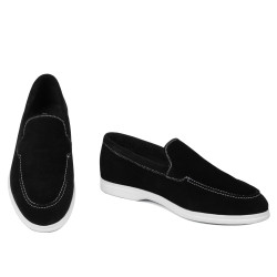 Men loafers, moccasins 980 black velour