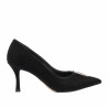 Women stylish, elegant shoes 1318 black velour
