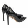Women stylish, elegant shoes 1330 croco black
