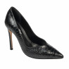 Women stylish, elegant shoes 1330 croco black