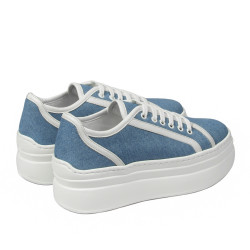 Women sport shoes 6089 jeans bleu combined