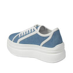 Women sport shoes 6089 jeans bleu combined