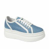 Women sport shoes 6089 jeans bleu combined