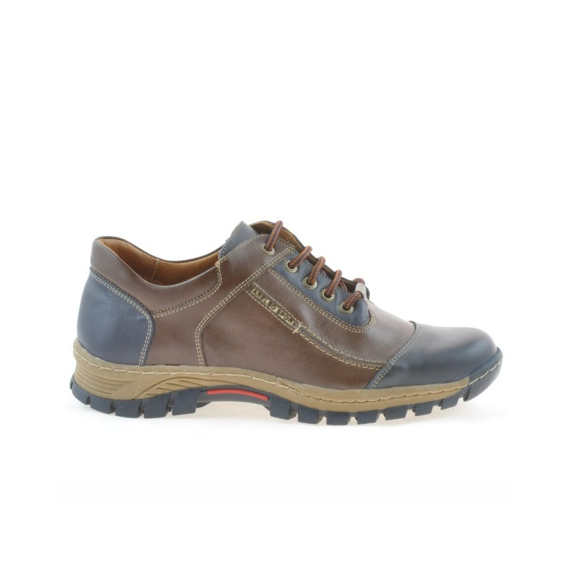 Men sport shoes 852 indigo + brown 1