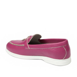 Women loafers, moccasins 6082 biz fuxia