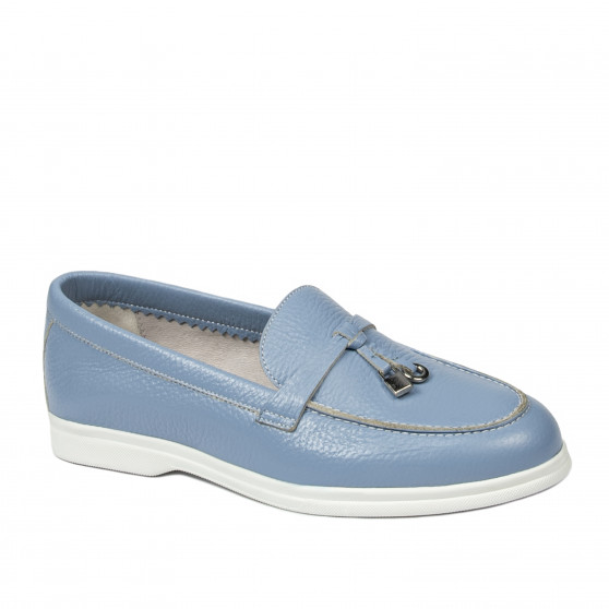 Women loafers, moccasins 6082 biz azuro