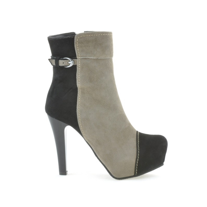 Women boots 1148 black antilopa+cappuccino