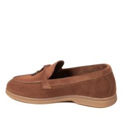 Women loafers, moccasins 6082 camel velour
