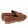 Women loafers, moccasins 6082 camel velour