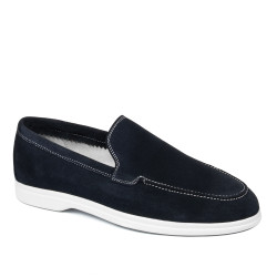 Men loafers, moccasins 980 indigo velour