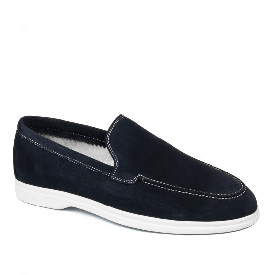 Men loafers, moccasins 980 indigo velour