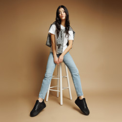 Women sport shoes 6083 black combined lifestyle