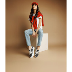 Women sport shoes 6089 jeans black combined lifestyle