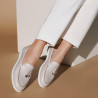 Women loafers, moccasins 6082 white portelan lifestyle
