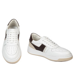 Women sport shoes 6088 white+beige