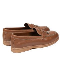 Women loafers, moccasins 6082 biz camel