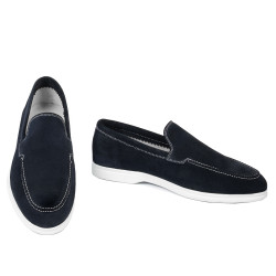 Men loafers, moccasins 980 indigo velour