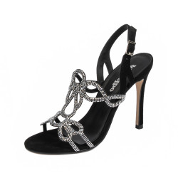 Women sandals 1317 black velour