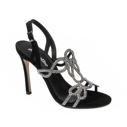 Women sandals 1317 black velour