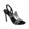 Women sandals 1317 black velour