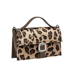 Women hand bag 039g 01 cavallino leopard
