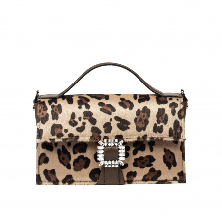 Women hand bag 039g 01 cavallino leopard