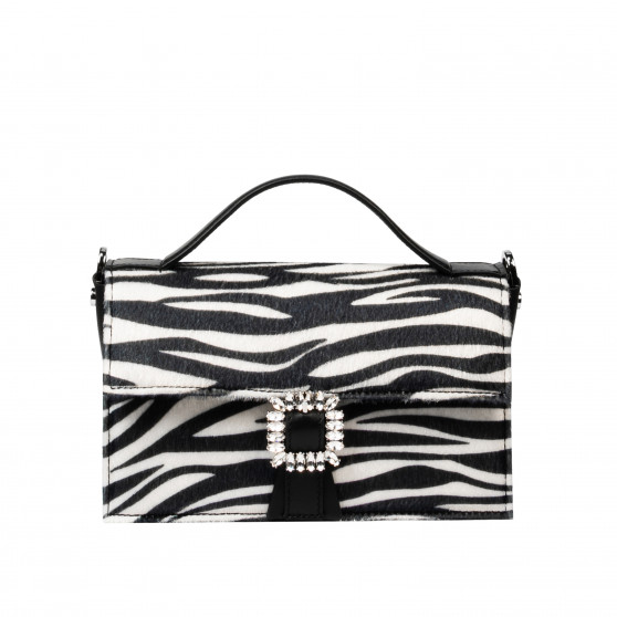 Women hand bag 039g 01 cavallino zebra