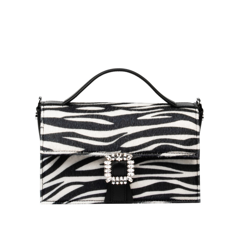 Women hand bag 039g 01 cavallino zebra