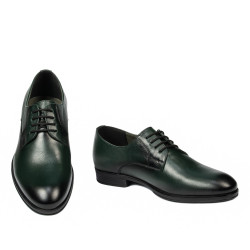 Men stylish, elegant shoes 958 a green