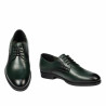 Men stylish, elegant shoes 958 a green