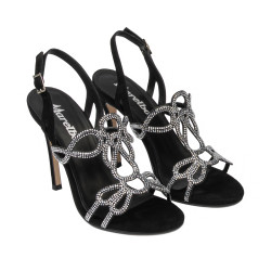 Women sandals 1317 black velour