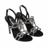 Women sandals 1317 black velour