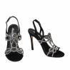 Women sandals 1317 black velour