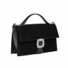 Women hand bag 039g 01 black velour