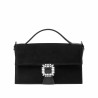 Women hand bag 039g 01 black velour