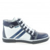 Children boots 3213 patent indigo+white