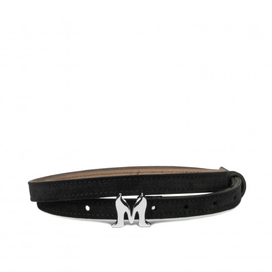 Women belt 42-1mc black velour