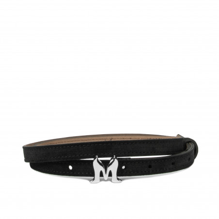 Women belt 42-1mc black velour
