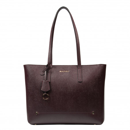 Women shoulder bag 034g burgundy safiano