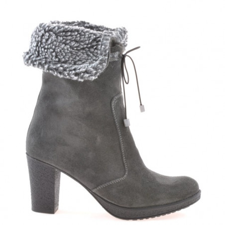 Women knee boots 3266 antracit velour