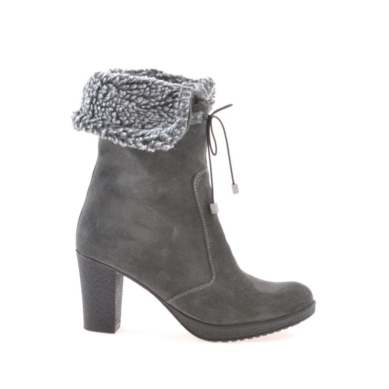 Women knee boots 3266 antracit velour