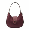 Women shoulder bag 036g burgundy suede