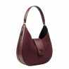 Women shoulder bag 036g burgundy suede