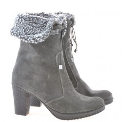 Women knee boots 3266 antracit velour