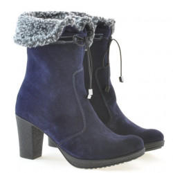 Women knee boots 3266 indigo velour
