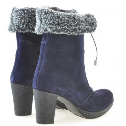 Women knee boots 3266 indigo velour