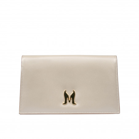 Women shoulder bag 029g beige satinat