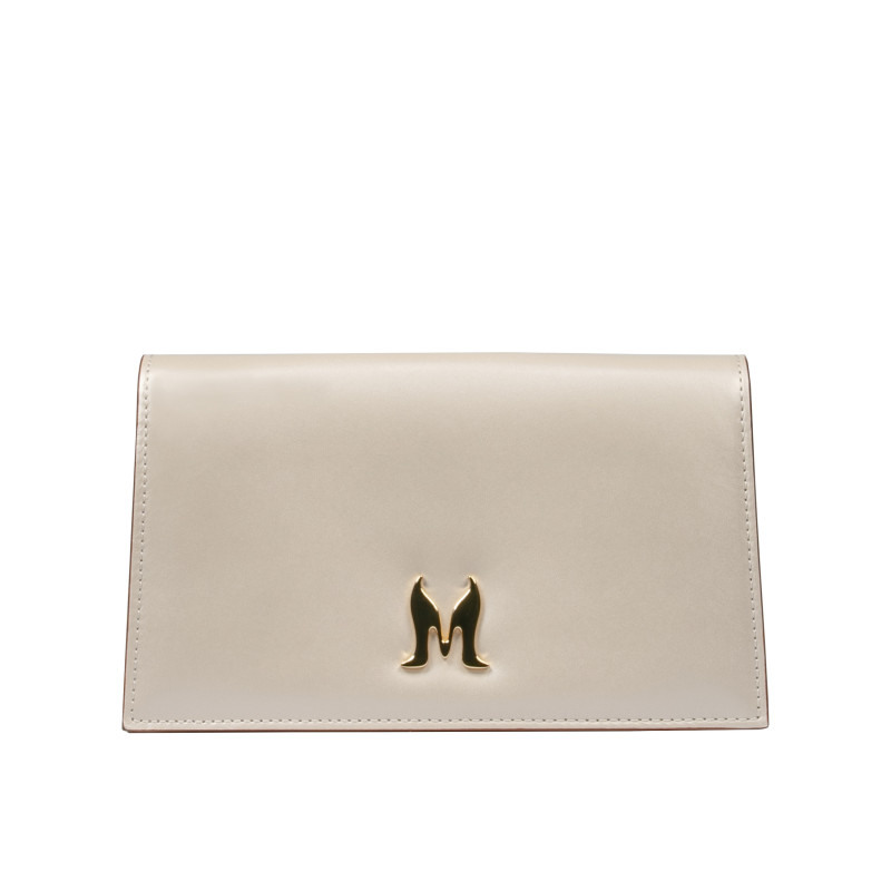 Women shoulder bag 029g beige satinat