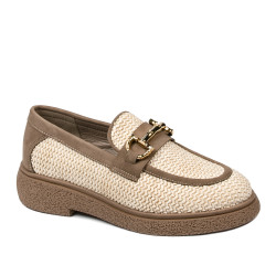 Women casual shoes 6092 rafie beige combined